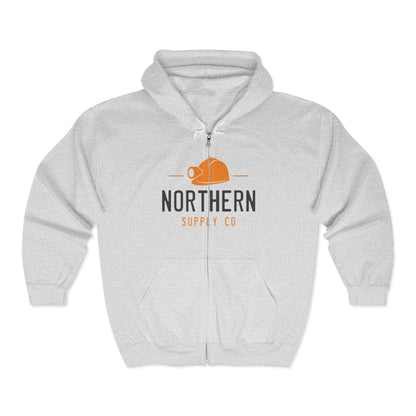 Miners Cap full zip hoodie in grey – Northern Supply Co.