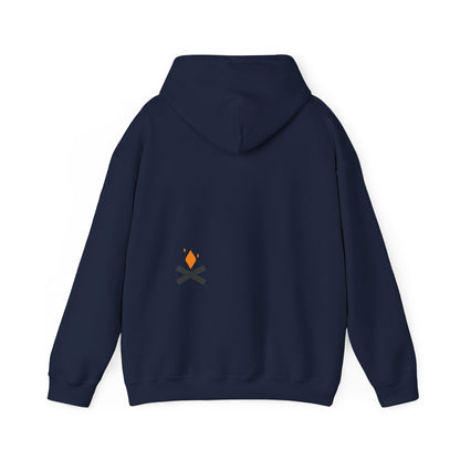 Back of Campfire hoodie in navy – Northern Supply Co.