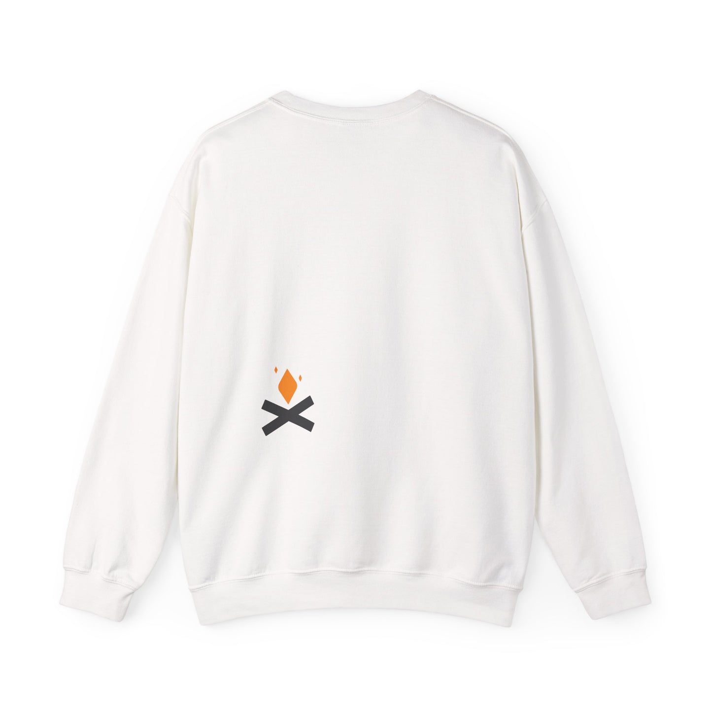Back of Stoic Small Raven crewneck sweatshirt in white – Northern Supply Co.