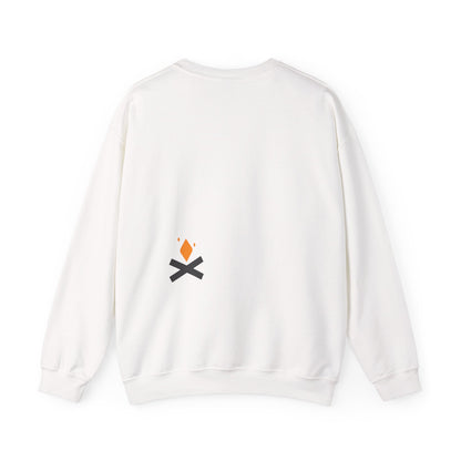Back of Stoic Small Raven crewneck sweatshirt in white – Northern Supply Co.