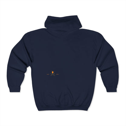 Back view of Diamond Life full zip hoodie in navy – Northern Supply Co.