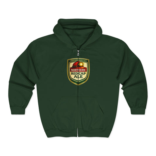Red Cap Logo Full Zip Hoodie