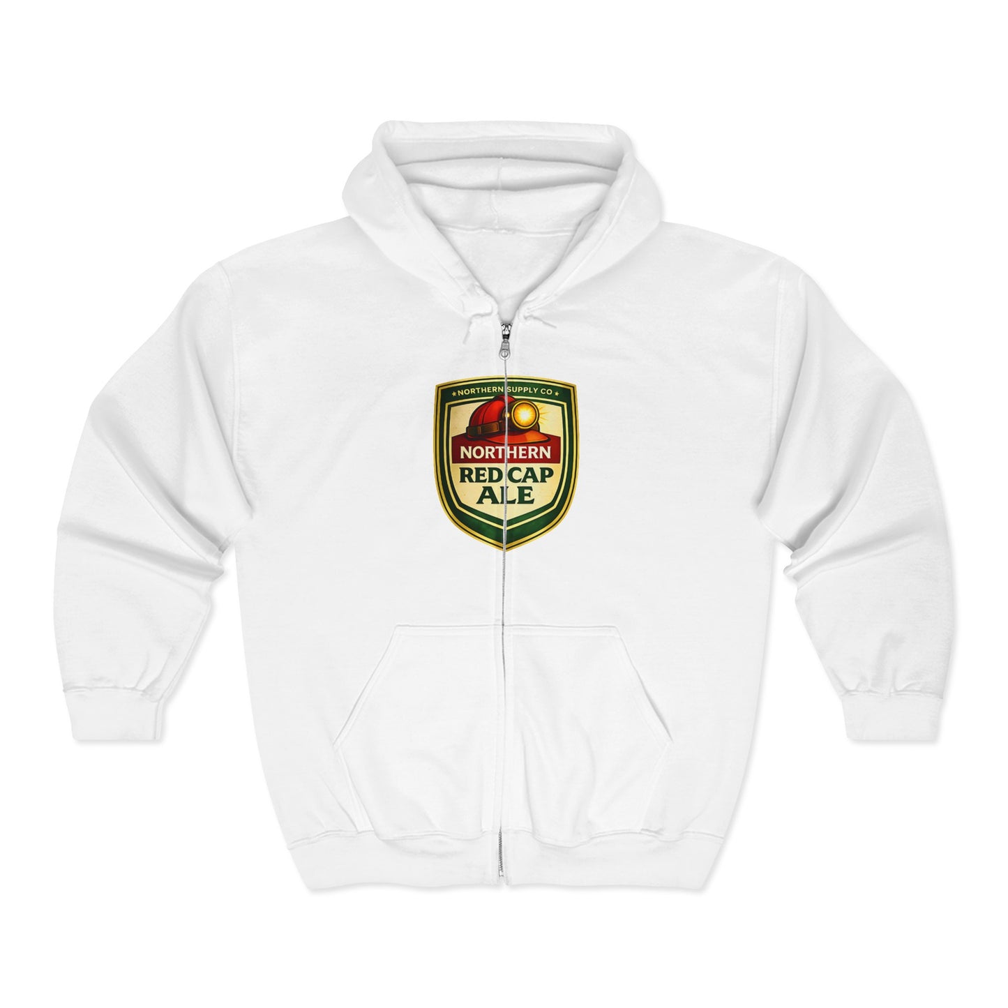 Red Cap Logo Full Zip Hoodie