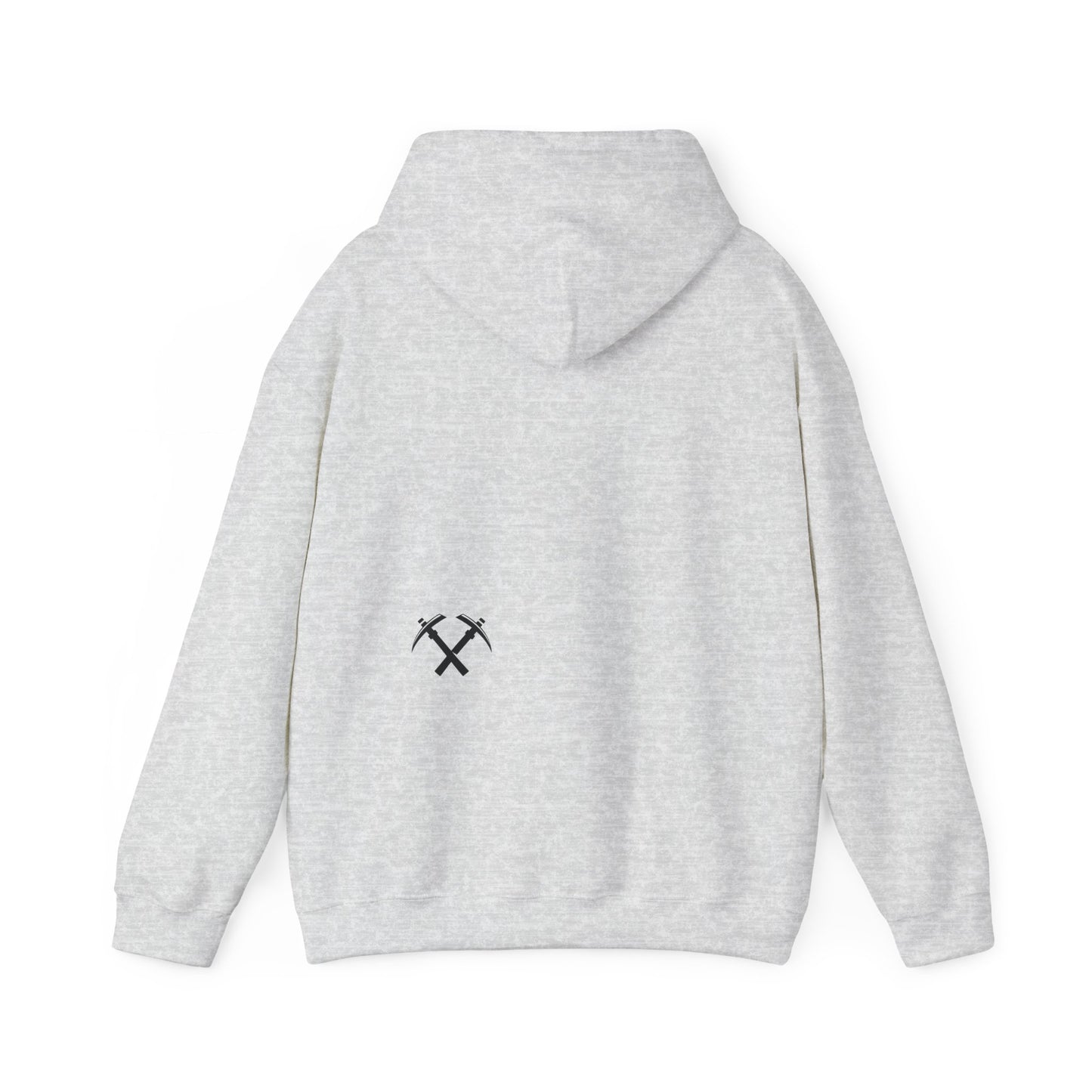 Back of Miners Cap hoodie in grey – Northern Supply Co.