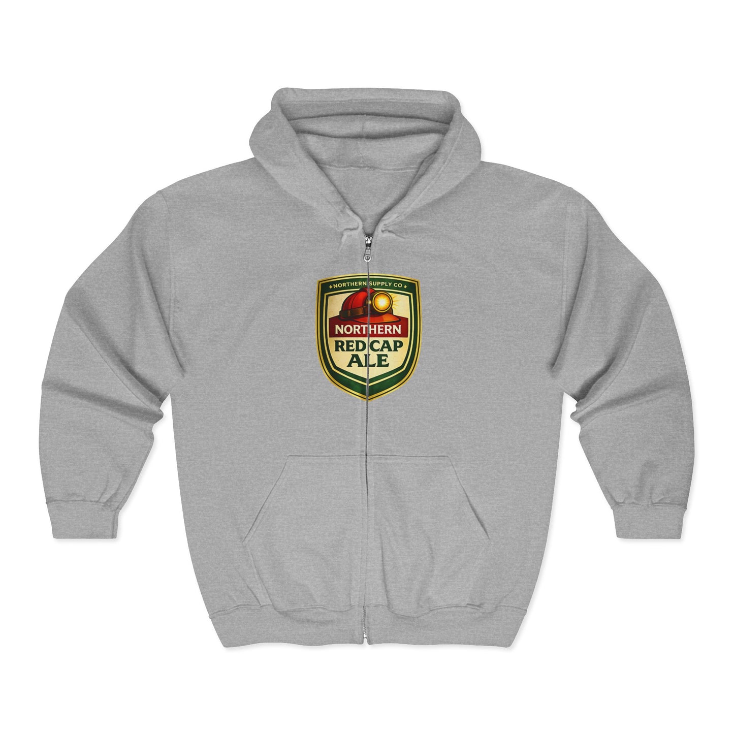 Red Cap Logo Full Zip Hoodie