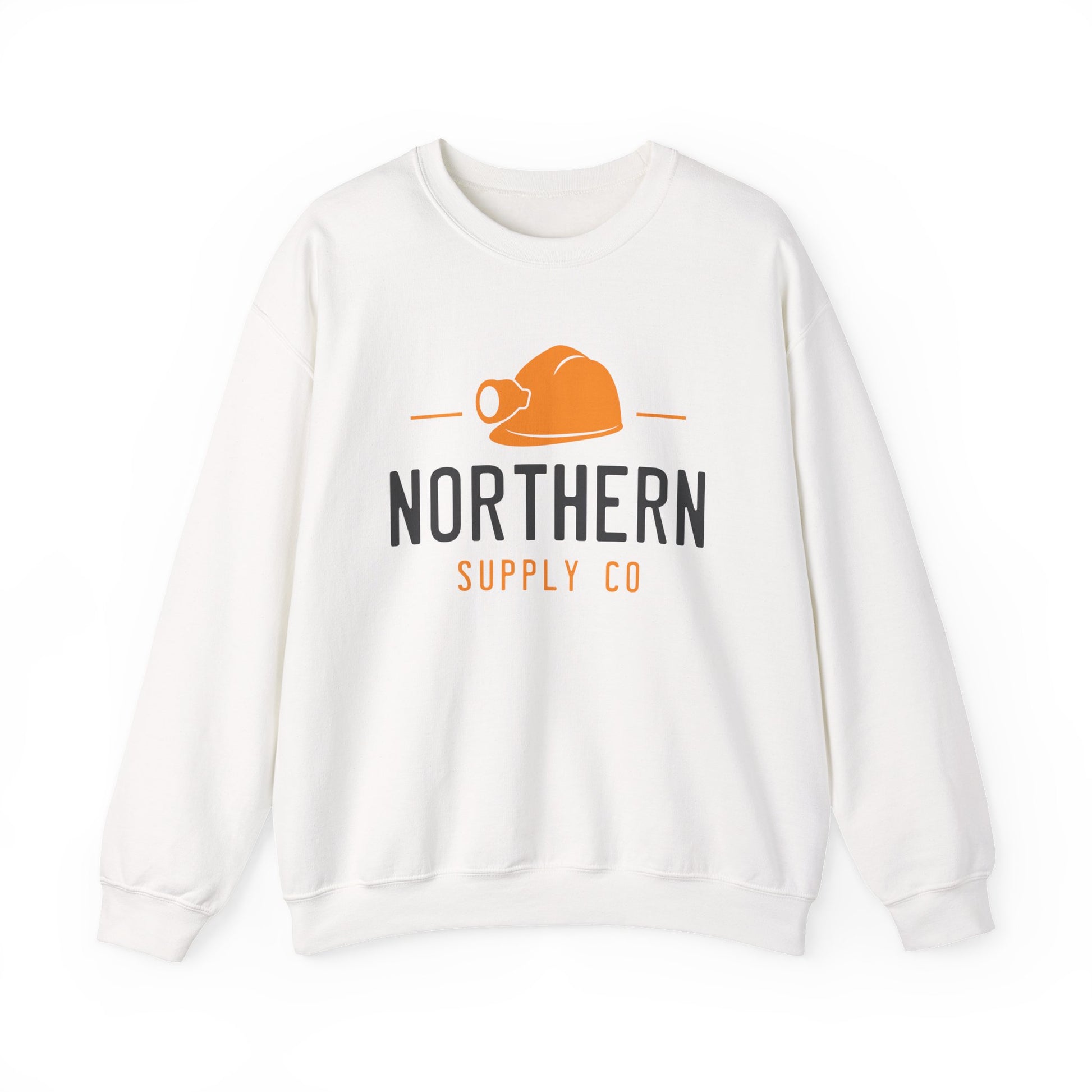 Miners Cap crewneck sweatshirt in white – Northern Supply Co.