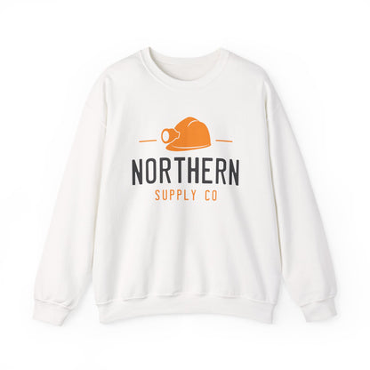 Miners Cap crewneck sweatshirt in white – Northern Supply Co.