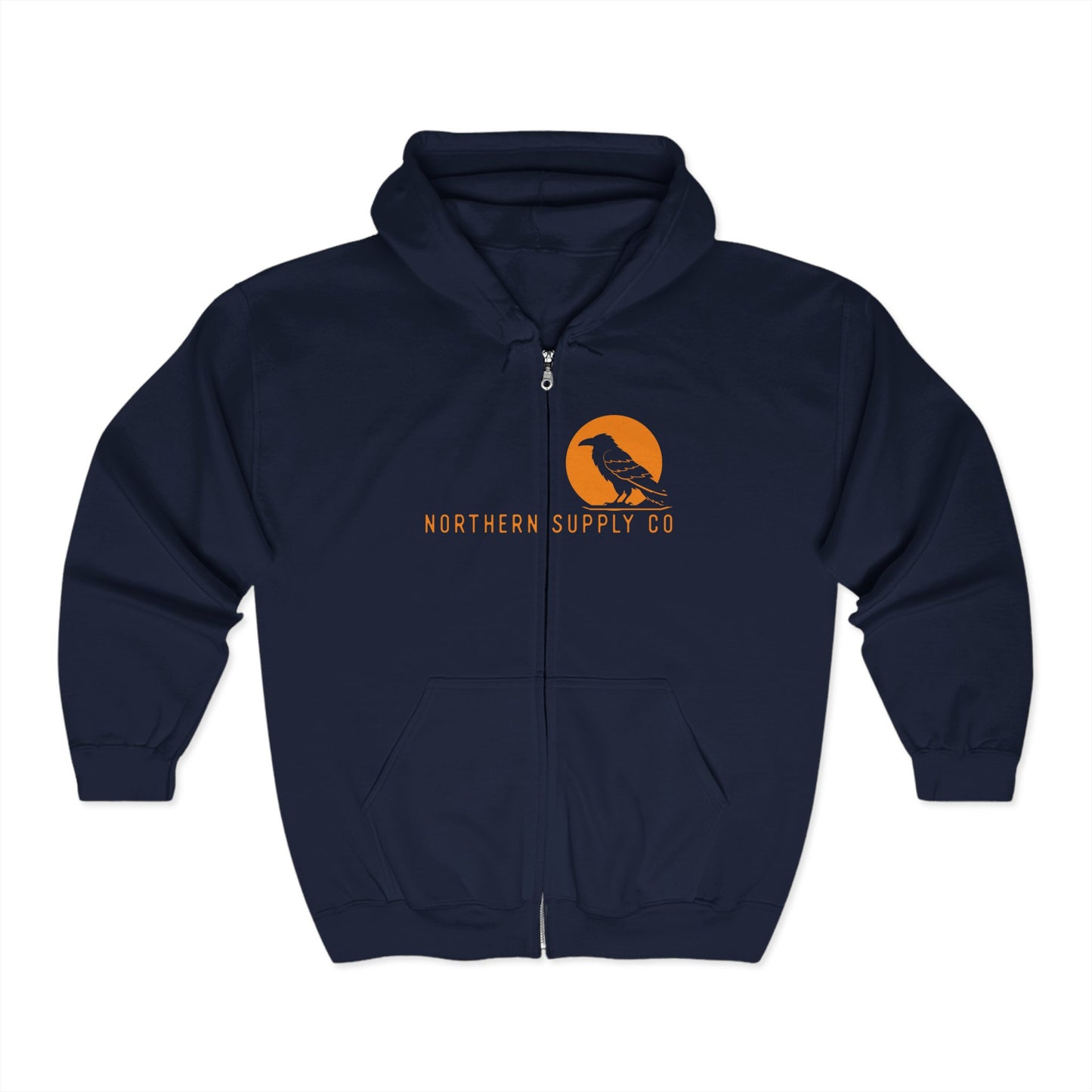 Stoic Side Raven  Full Zip Hoodie