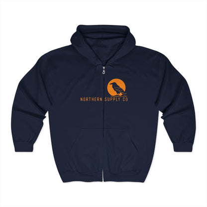 Stoic Side Raven  Full Zip Hoodie