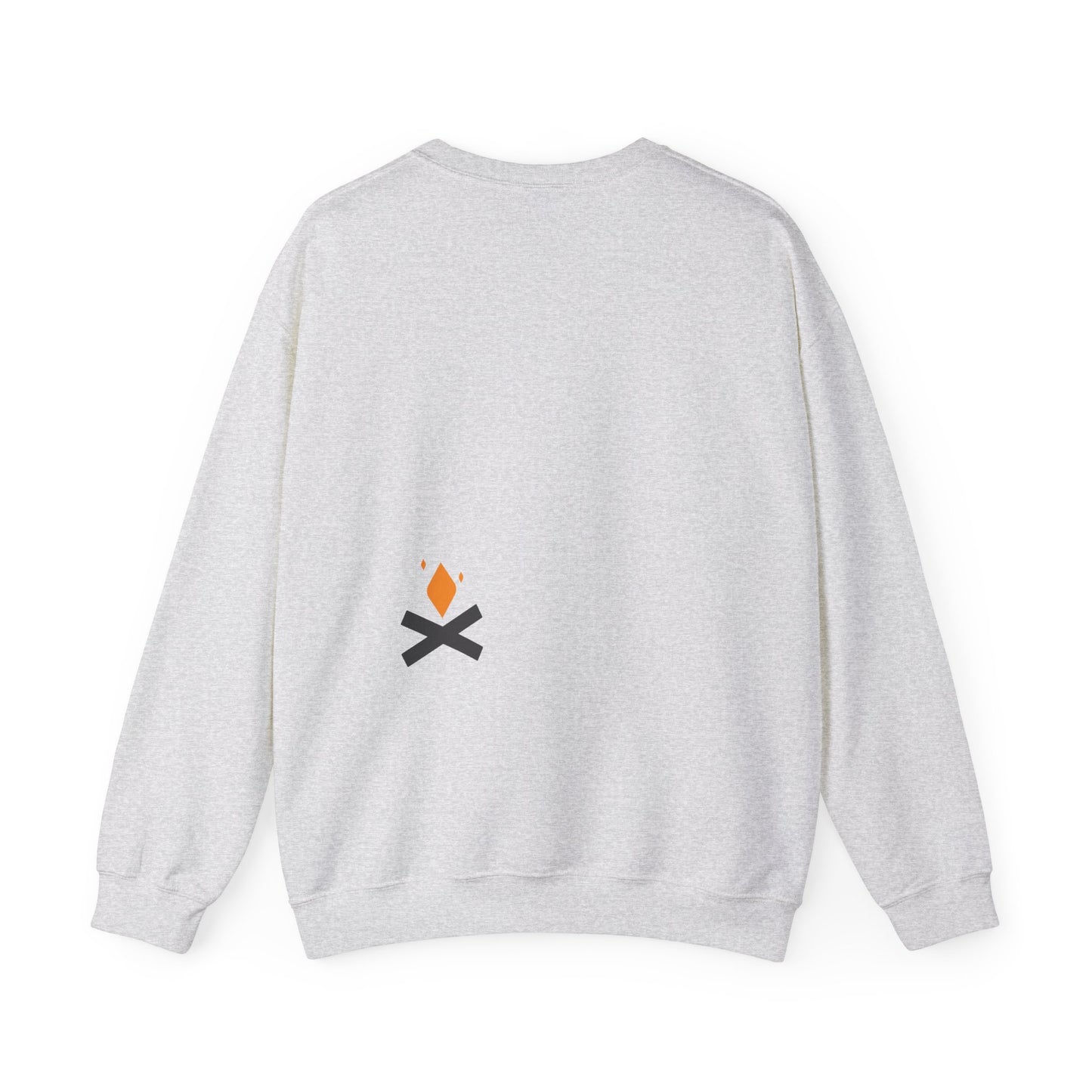 Back of Stoic Raven crewneck sweatshirt in grey – Northern Supply Co.