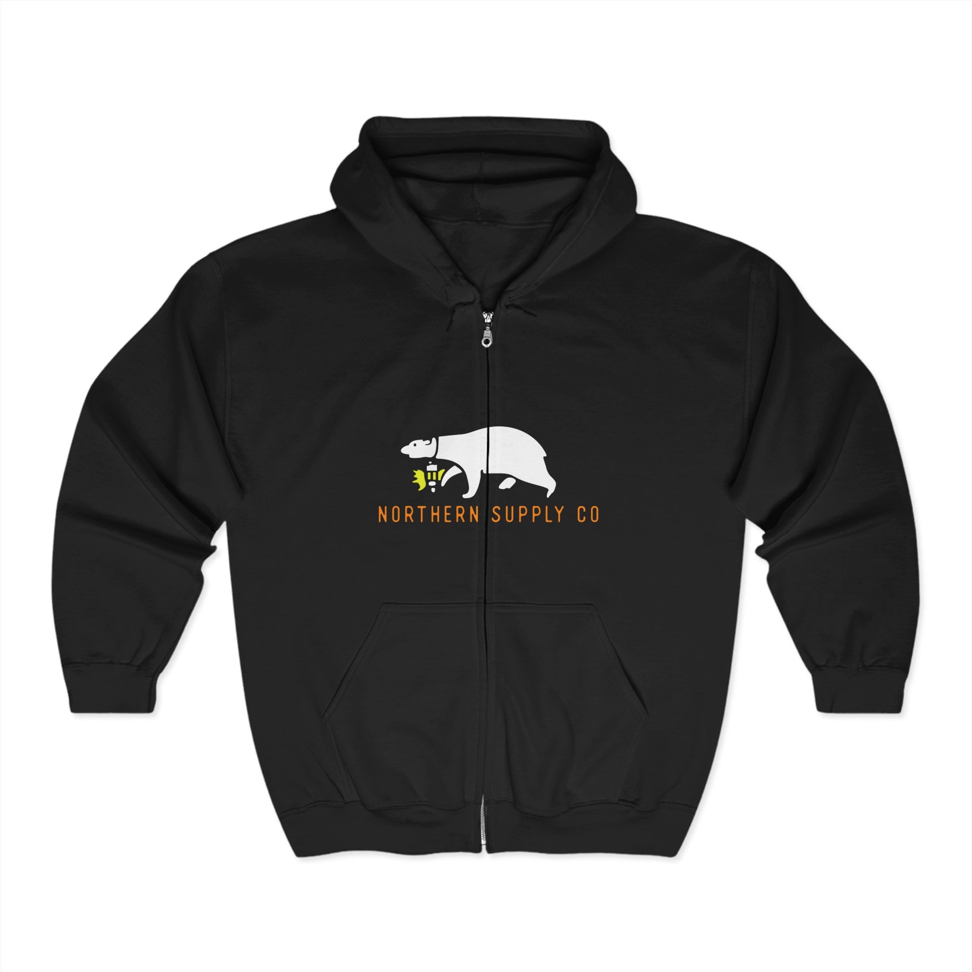 Rescue Bear full zip hoodie in black – Northern Supply Co.