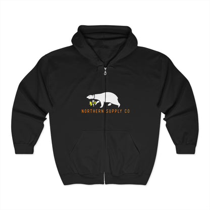 Rescue Bear full zip hoodie in black – Northern Supply Co.