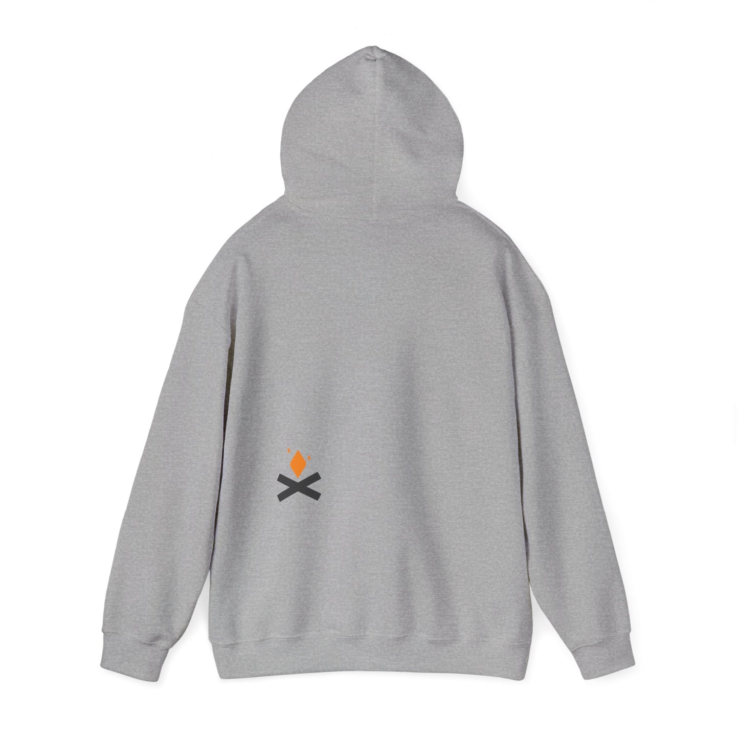 Back of Campfire hoodie in deep grey – Northern Supply Co.