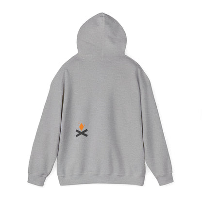 Back of Campfire hoodie in deep grey – Northern Supply Co.