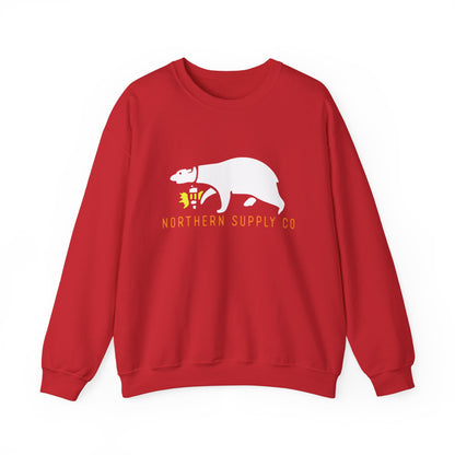 Rescue Bear crewneck sweatshirt in red – Northern Supply Co.