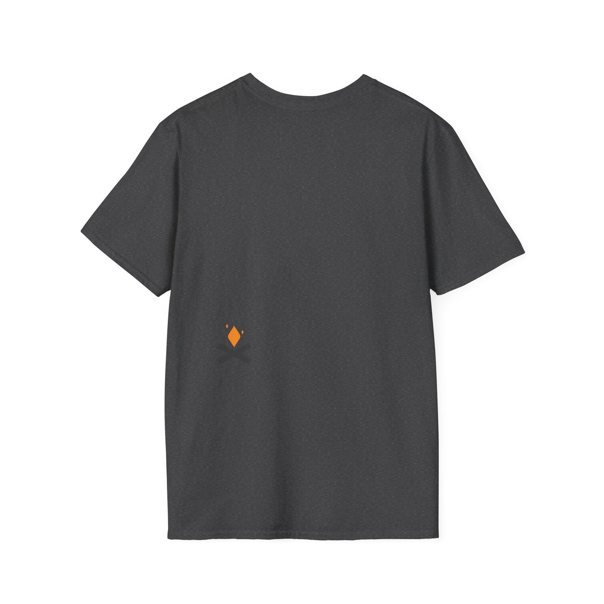 Back of Raven Wings unisex T-shirt in dark grey – Printed in Canada – Northern Supply Co.