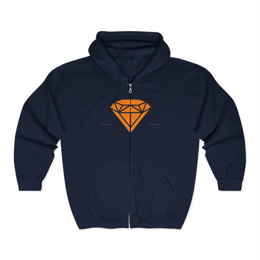 Diamond Life full zip hoodie in navy – Northern Supply Co.