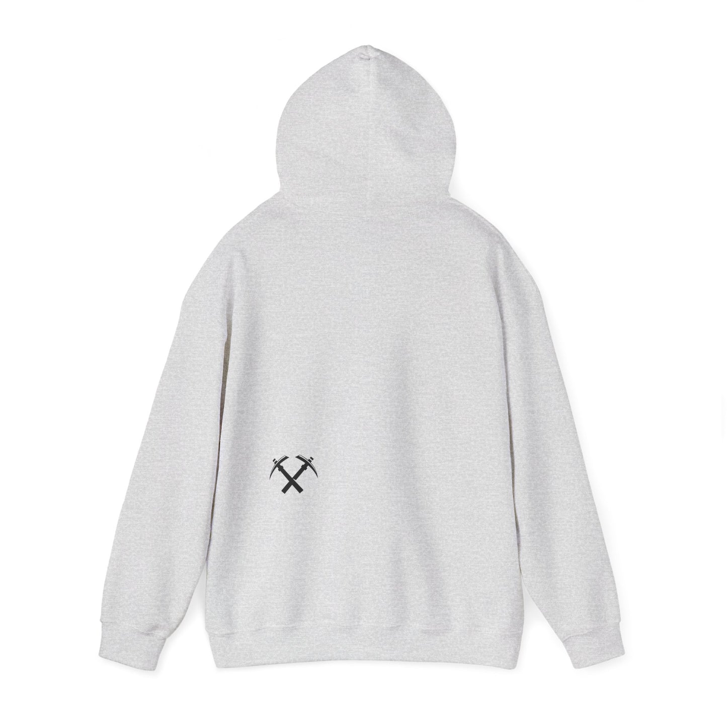 Back of Miners Cap hoodie in grey – Northern Supply Co.