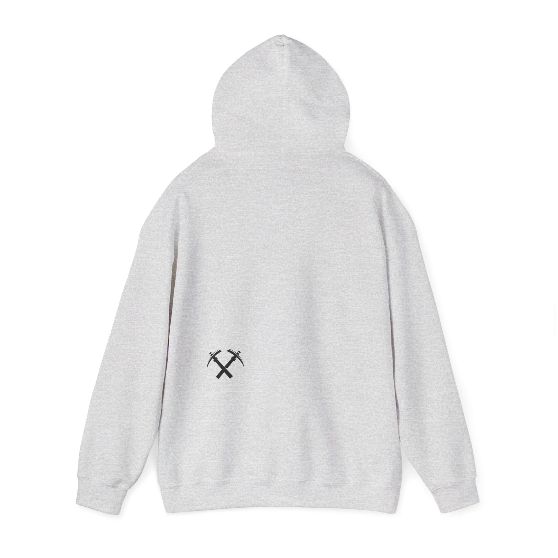 Back of Miners Cap hoodie in grey – Northern Supply Co.