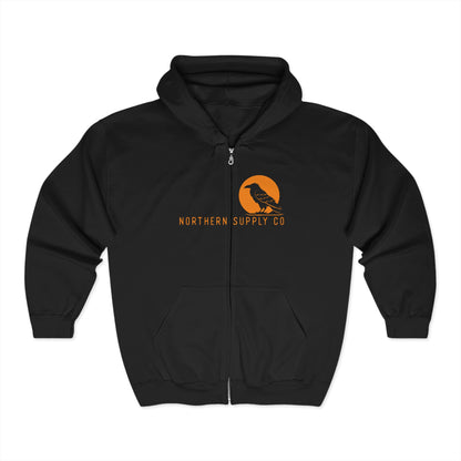 Stoic Side Raven  Full Zip Hoodie