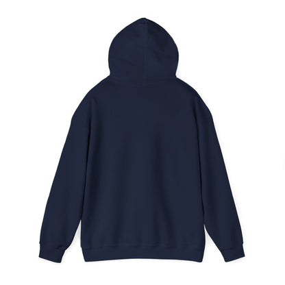 Back of Stoic Raven small logo hoodie in navy – Northern Supply Co.