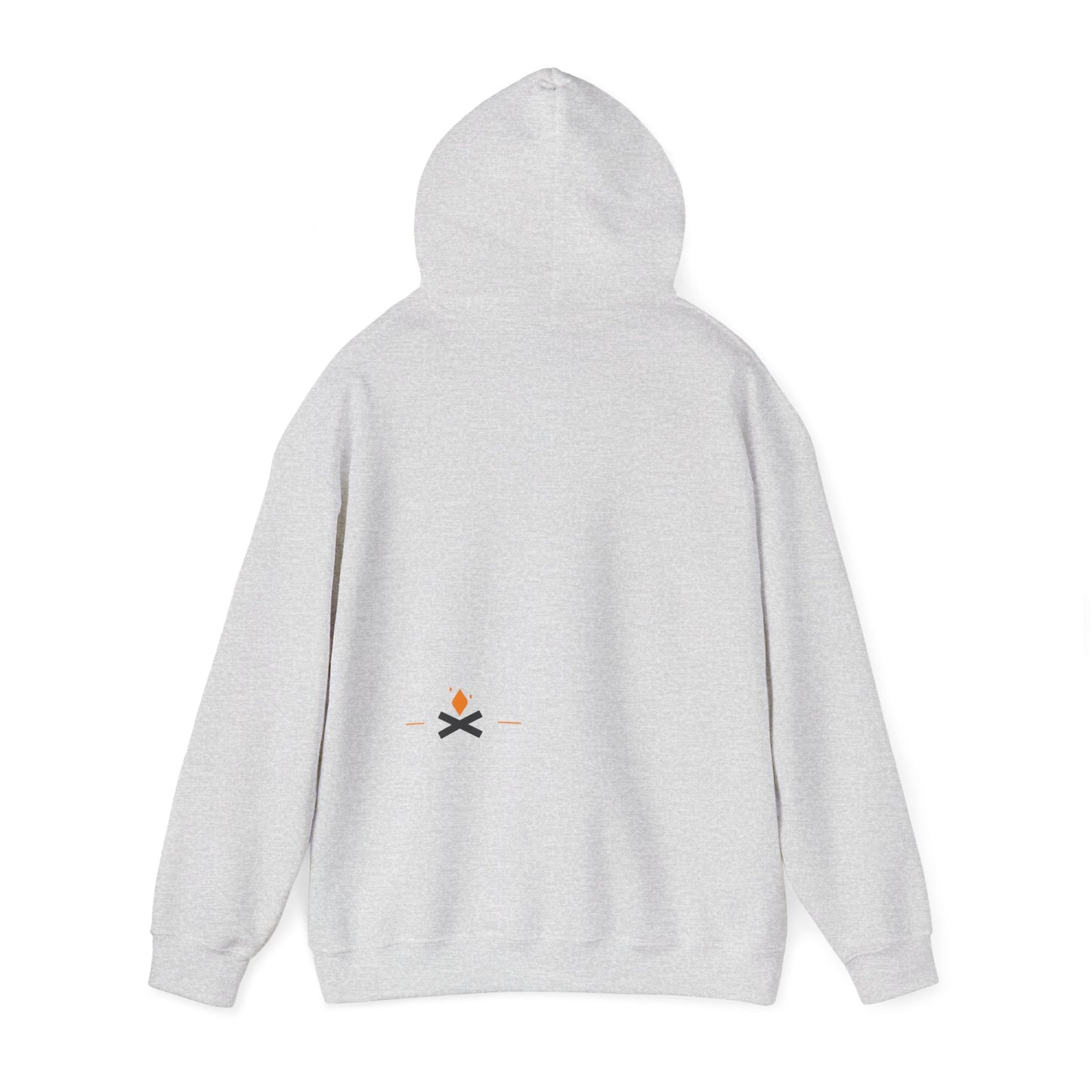 Back view of Stoic Raven hoodie in grey – Northern Supply Co.