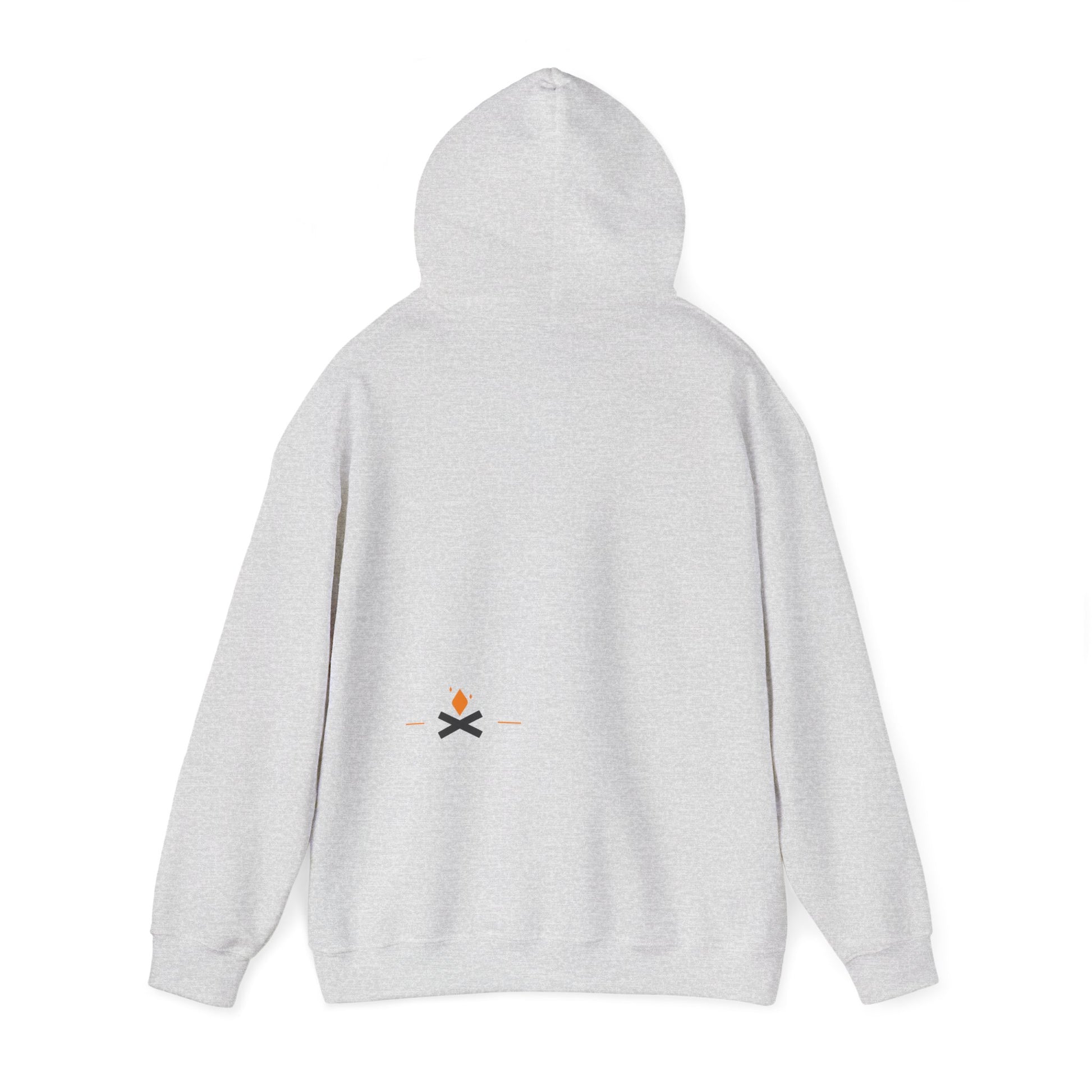 Back view of Stoic Raven hoodie in grey – Northern Supply Co.