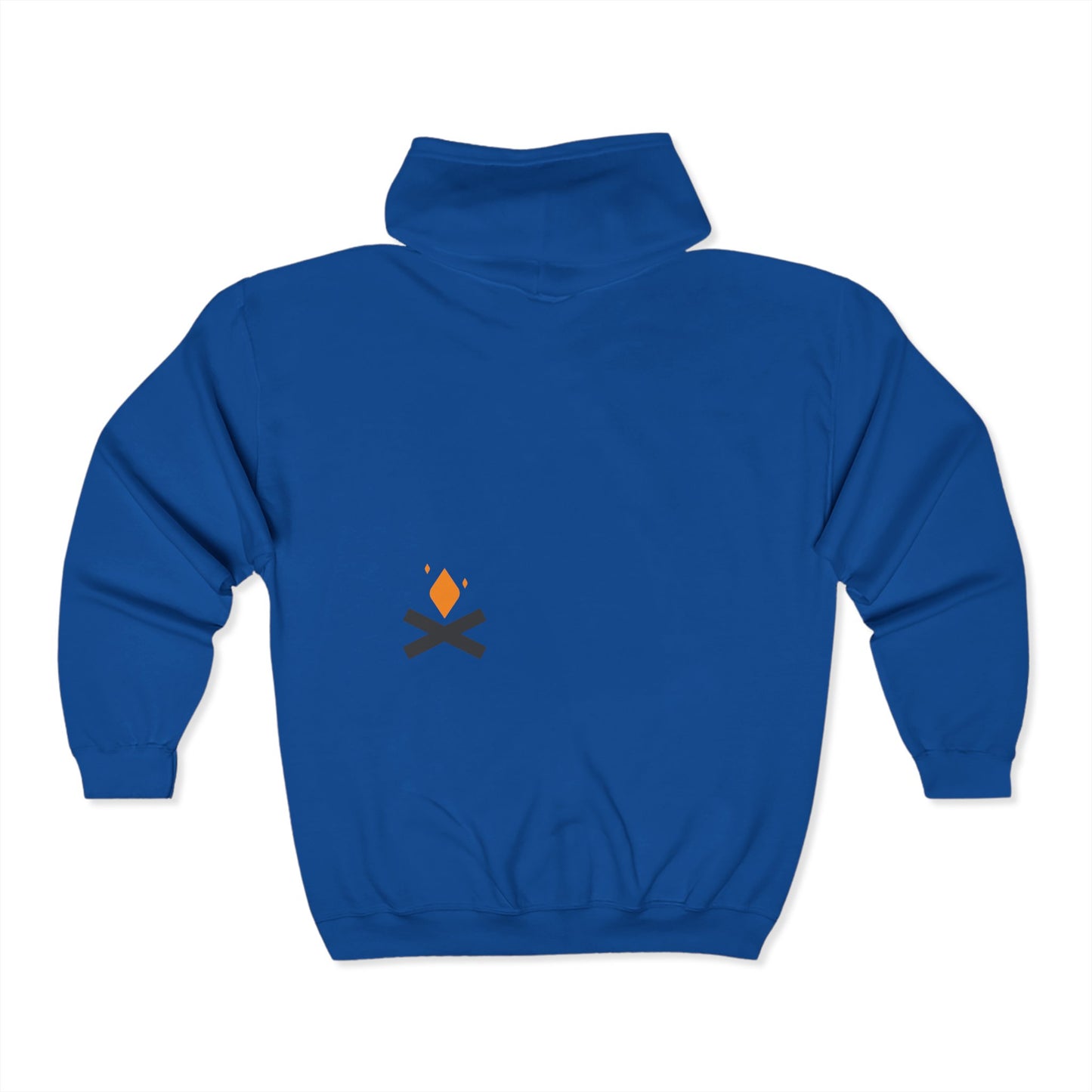 Back view of Rescue Bear full zip hoodie in blue – Northern Supply Co.