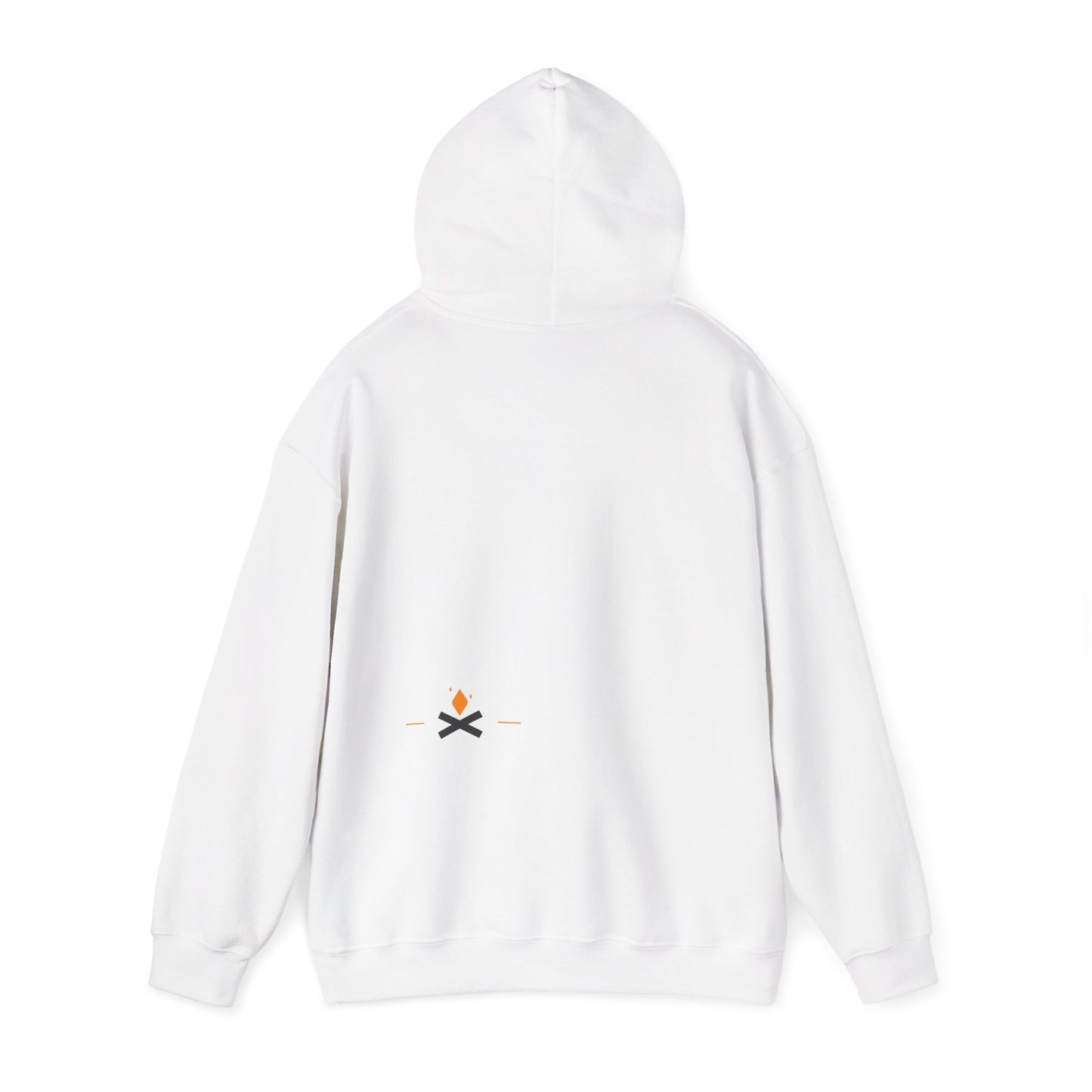 Back view of Stoic Raven hoodie in white – Northern Supply Co.