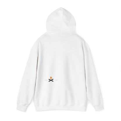 Back view of Stoic Raven hoodie in white – Northern Supply Co.