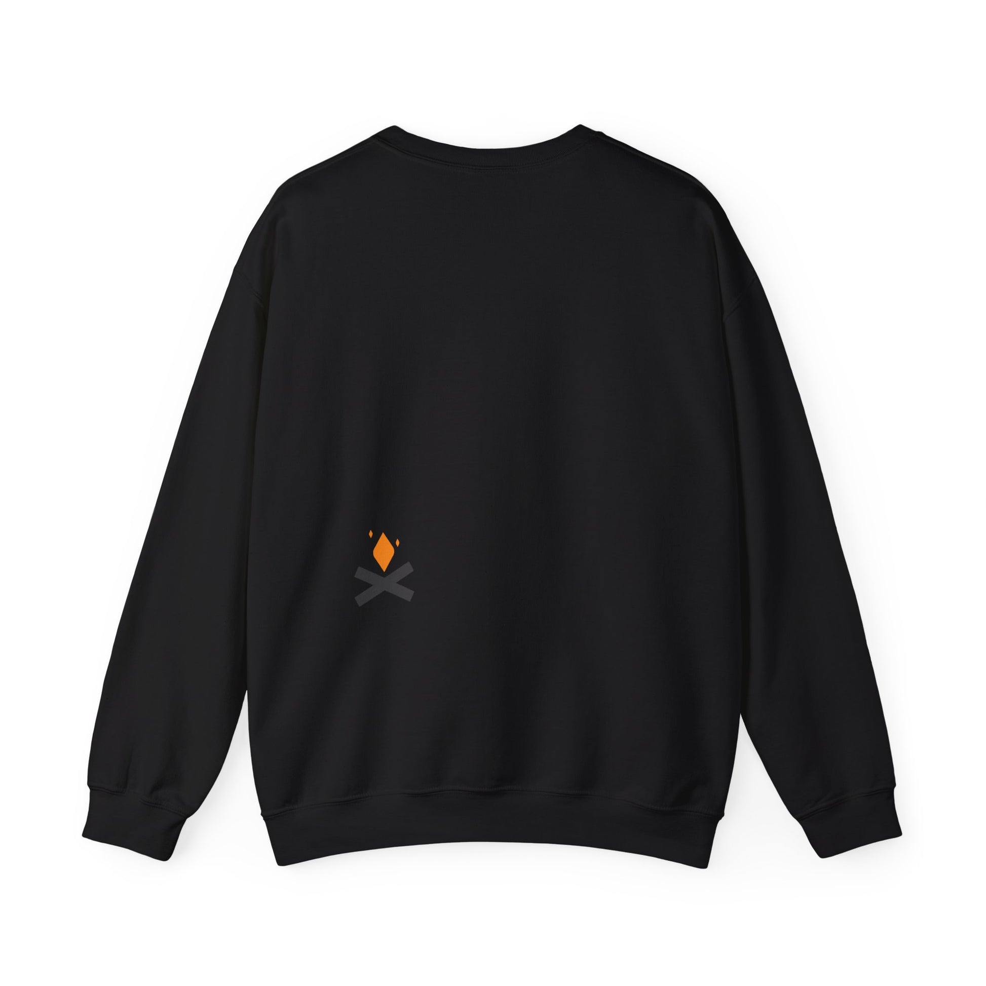 Back of Campfire crewneck sweatshirt in black – Northern Supply Co.