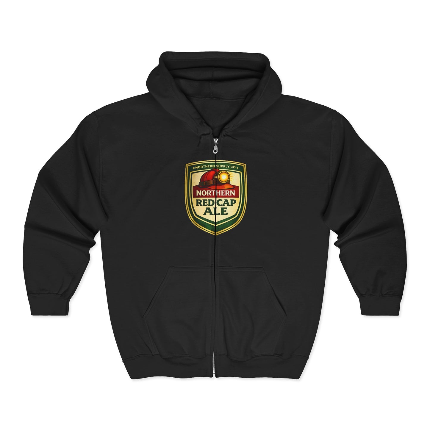 Red Cap Logo Full Zip Hoodie