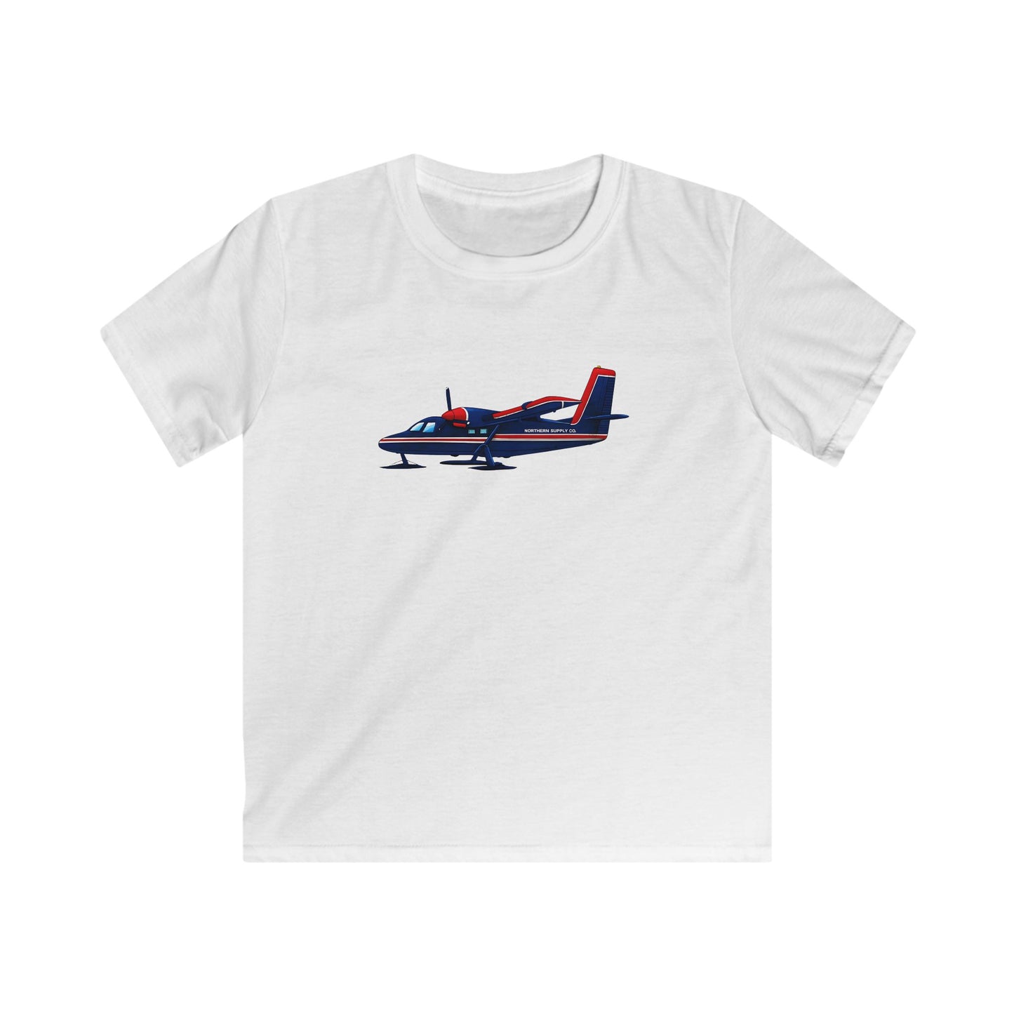 Kids Airplane Tee — Retro Twin-Engine Plane Graphic Shirt for Boys & Girls