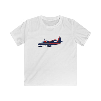 Kids Airplane Tee — Retro Twin-Engine Plane Graphic Shirt for Boys & Girls