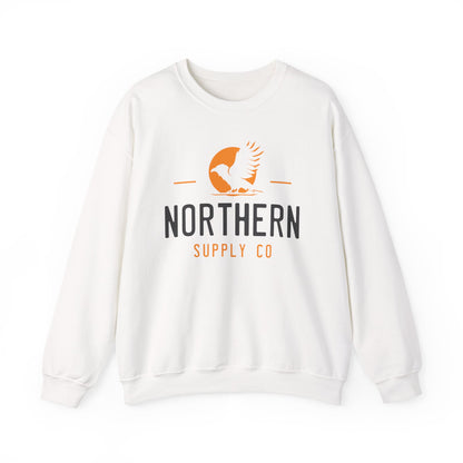 Raven Wings crewneck sweatshirt in white – Northern Supply Co.