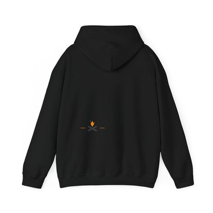 Back view of Stoic Raven hoodie in black – Northern Supply Co.