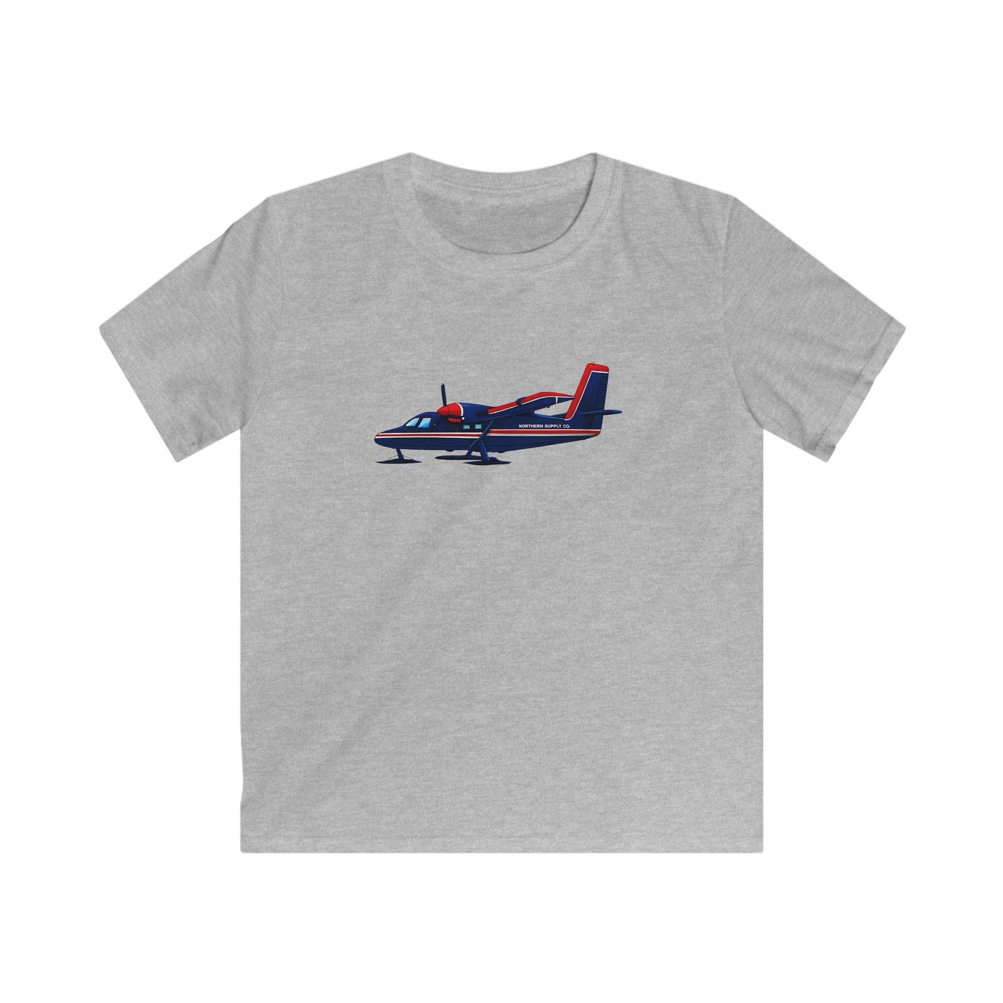 Kids Airplane Tee — Retro Twin-Engine Plane Graphic Shirt for Boys & Girls