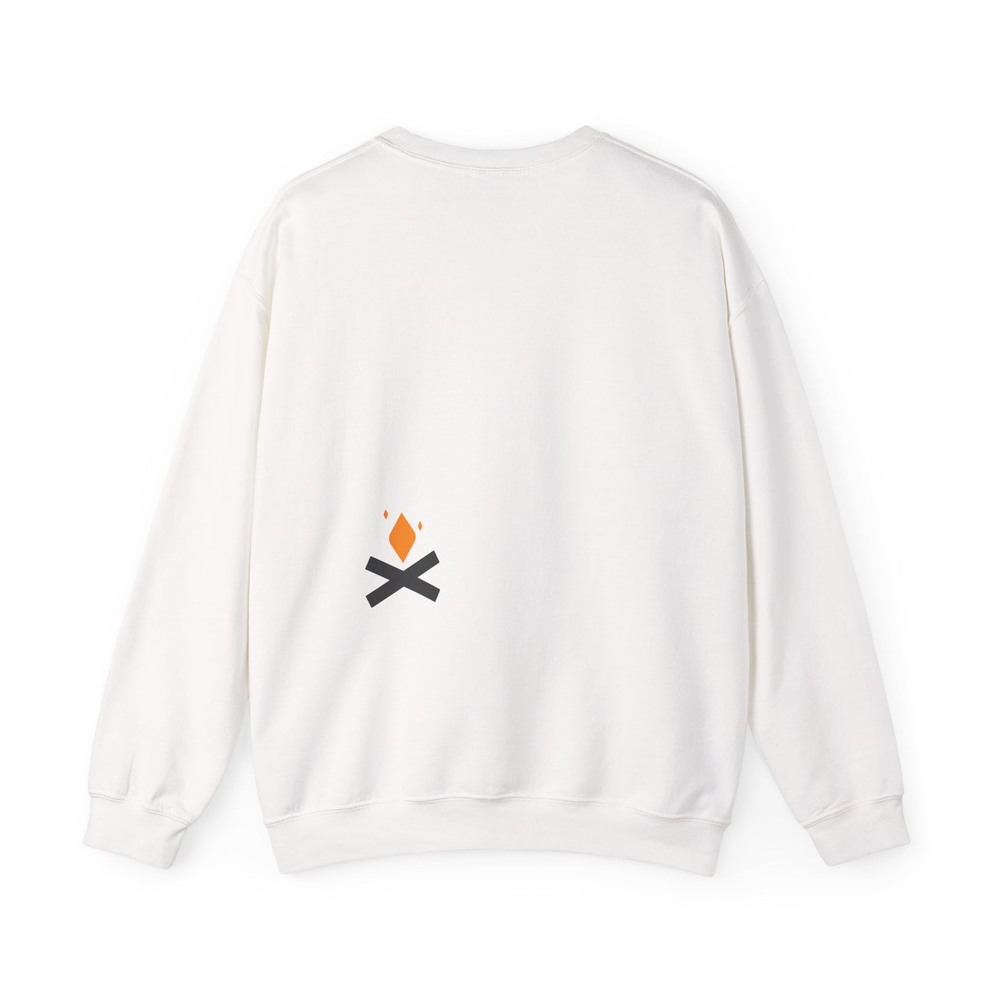 Back of Stoic Raven crewneck sweatshirt in white – Northern Supply Co.