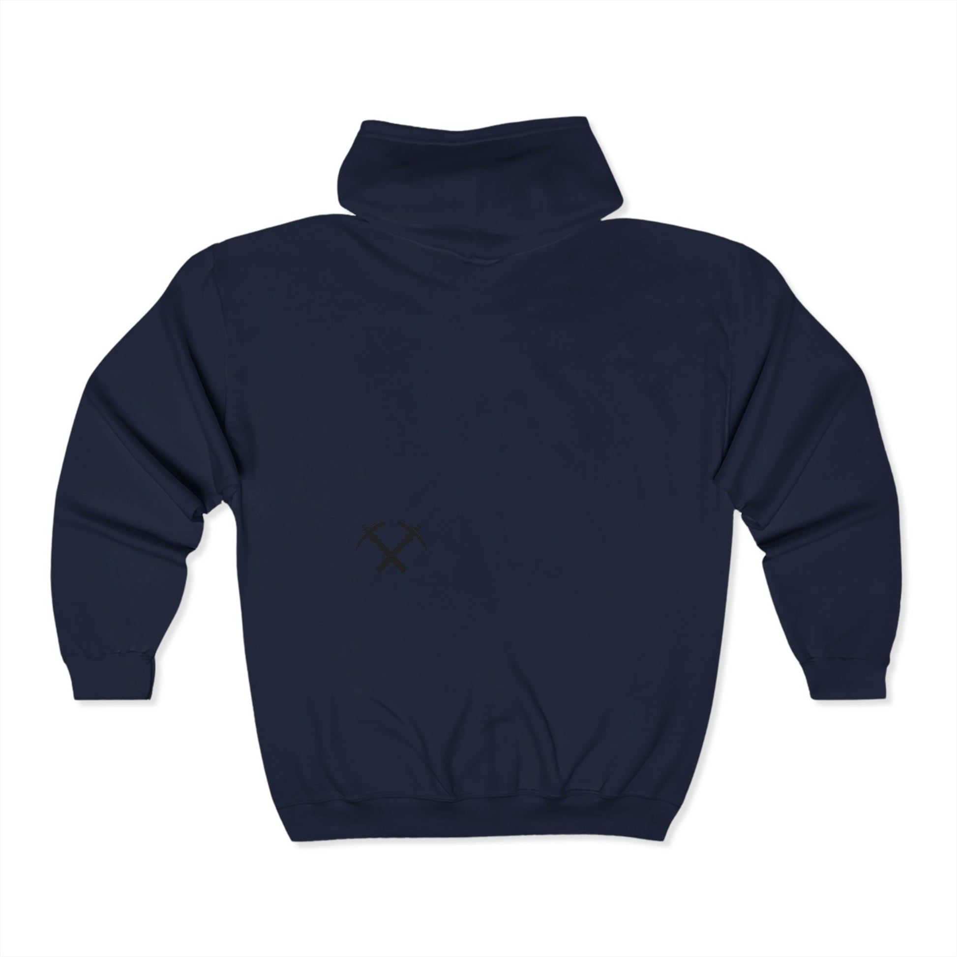 Back of Miners Cap full zip hoodie in navy – Northern Supply Co.