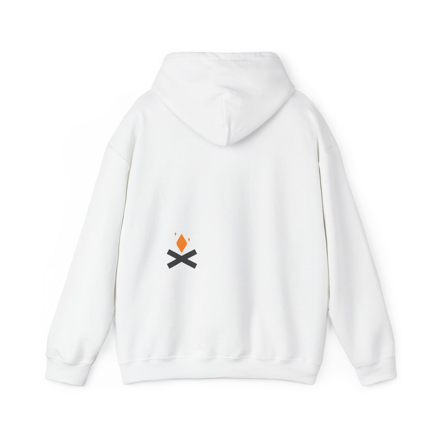 Back of Raven Wings hoodie in white – Northern Supply Co.