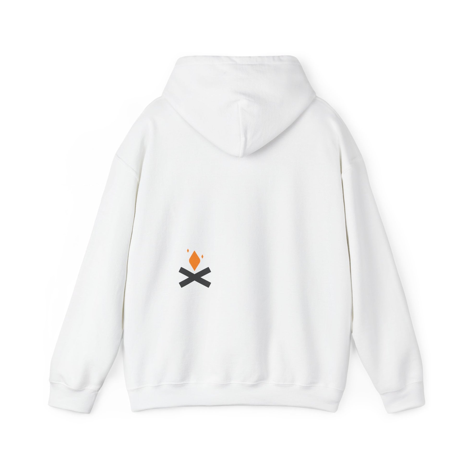 Back of Raven Wings hoodie in white – Northern Supply Co.