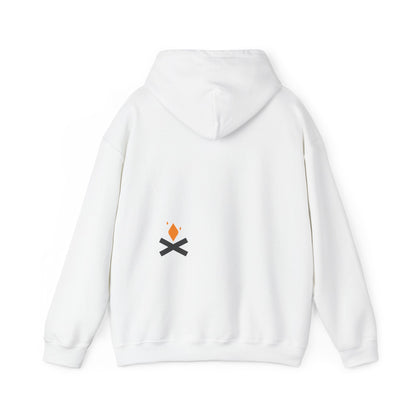 Back of Raven Wings hoodie in white – Northern Supply Co.