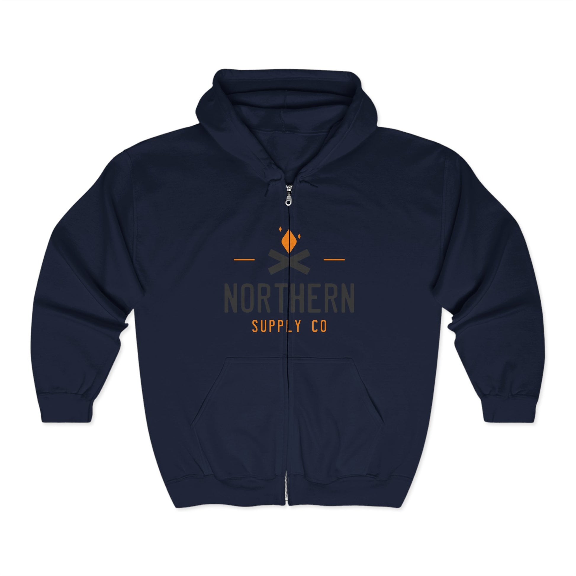 Campfire full zip hoodie in navy – Northern Supply Co.