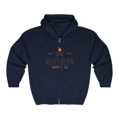 Campfire full zip hoodie in navy – Northern Supply Co.