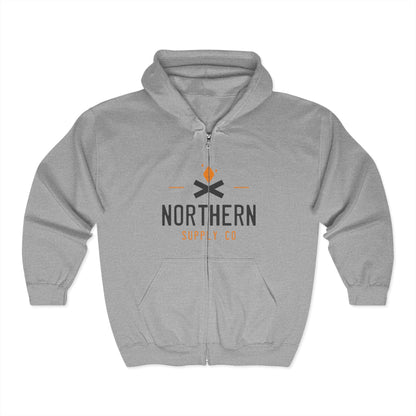 Campfire full zip hoodie in deep grey – Northern Supply Co.