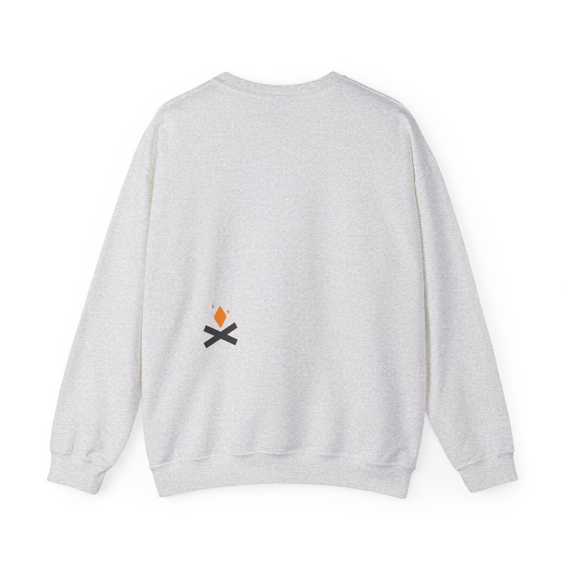 Back of Campfire crewneck sweatshirt in grey – Northern Supply Co.