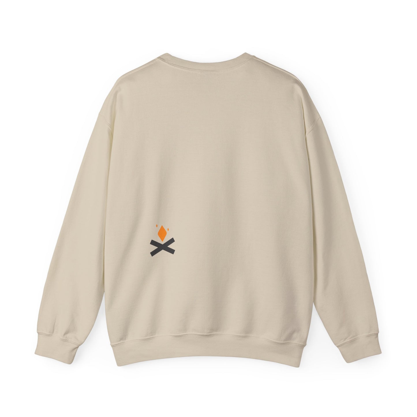 Back of Campfire crewneck sweatshirt in sand – Northern Supply Co.